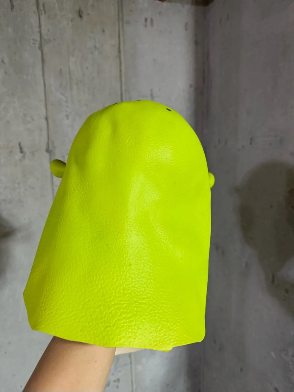 Shrek mask and hands